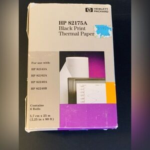 HP 82175A VTG Black Print Thermal Replacement Paper Six Pack